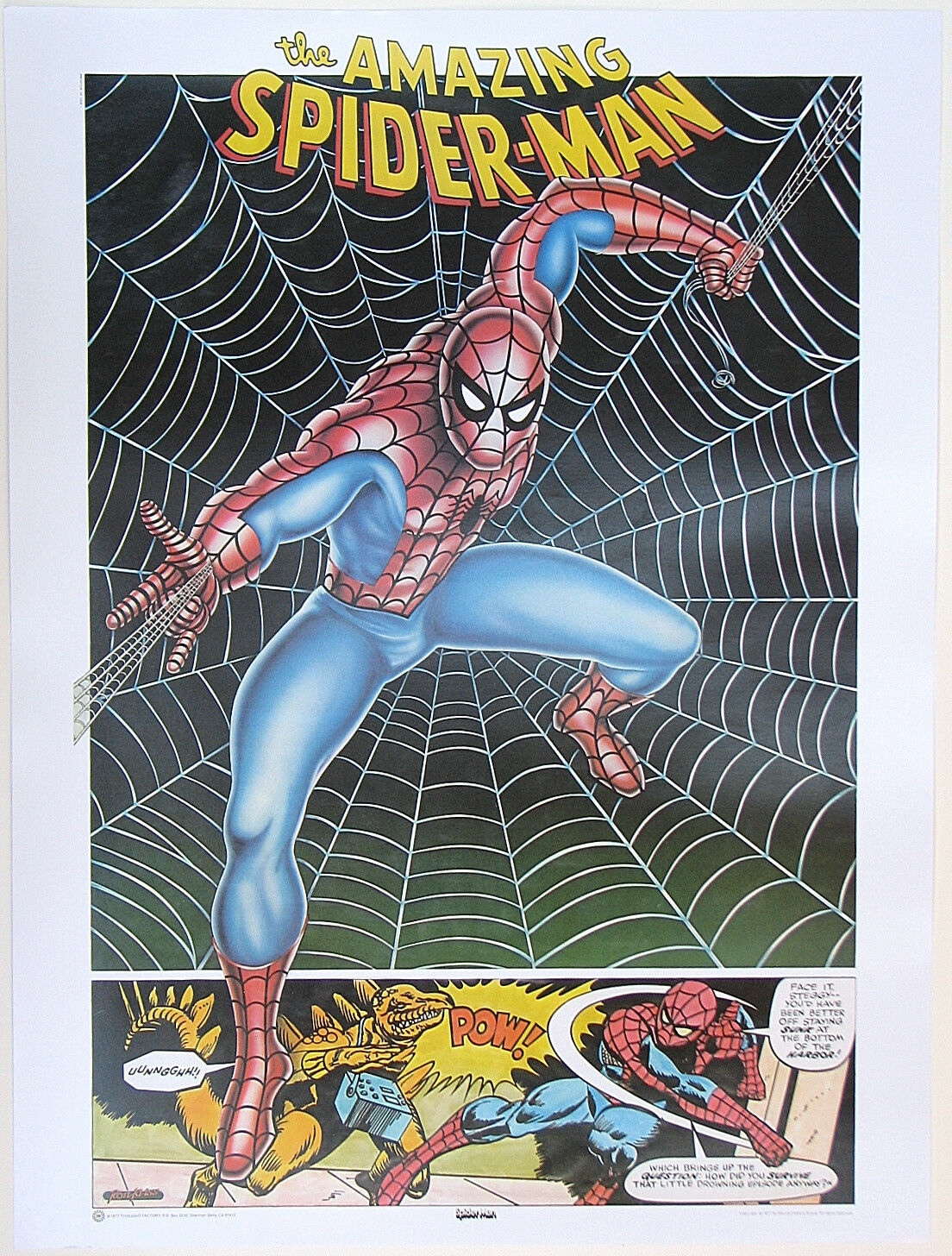AMAZING SPIDERMAN POSTER Thought Factory 1977 Marvel