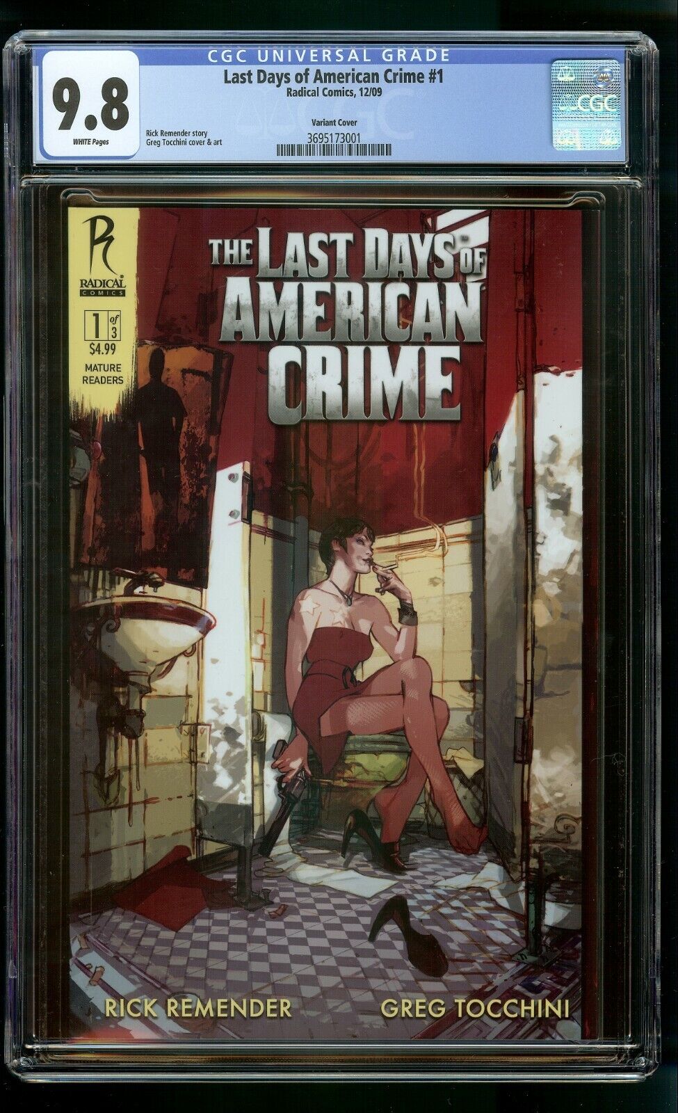 LAST DAYS AMERICAN CRIME #1 (2009) CGC 9.8 VARIANT NM/MT