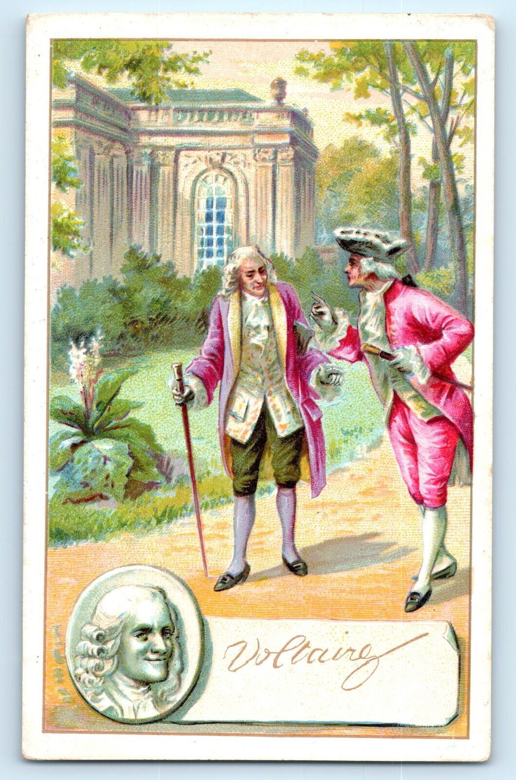 Advertising Victorian TRADE CARD French Voltaire Emile Bonzel