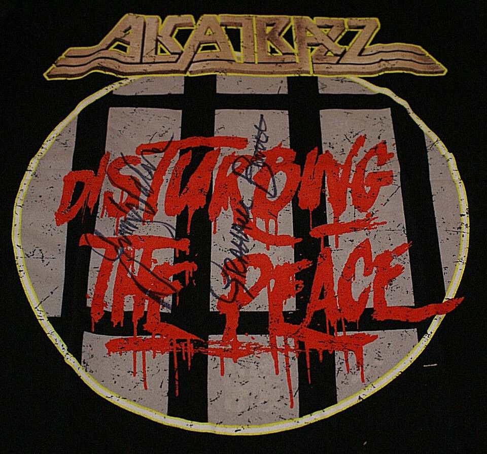 Alcatrazz Disturbing The Peace T-Shirt Cotton Black All Size  Shirt DA240