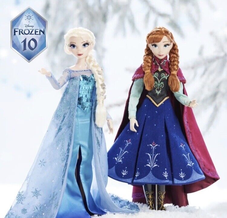 Disney Frozen Anna and Elsa 10th Anniversary  Doll Set LE 3000 SEALED IN HAND