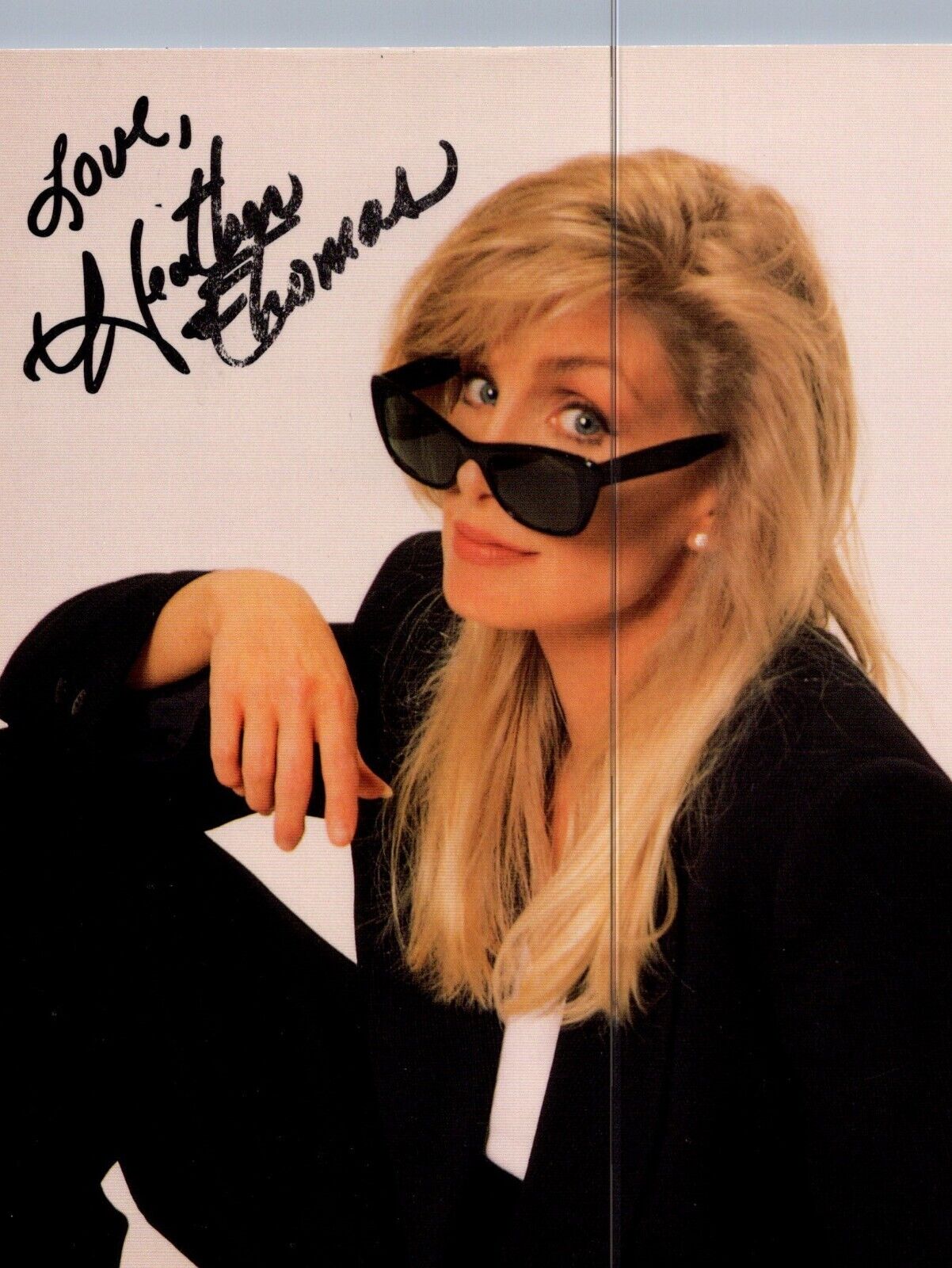 Heather Thomas 🎬⭐ Original Signed Autograph - Hollywood Actress Photo K 87