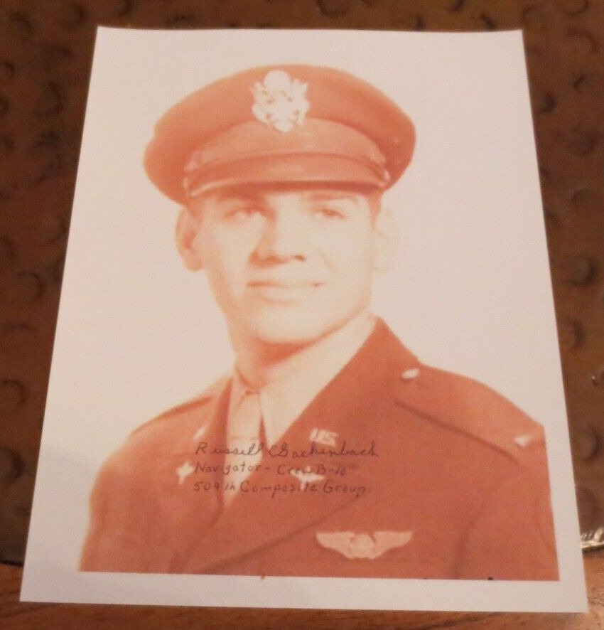 Russell Gackenbach Signed Autographed 8.5x11 photo Enola Gay Necessary Evil WW2