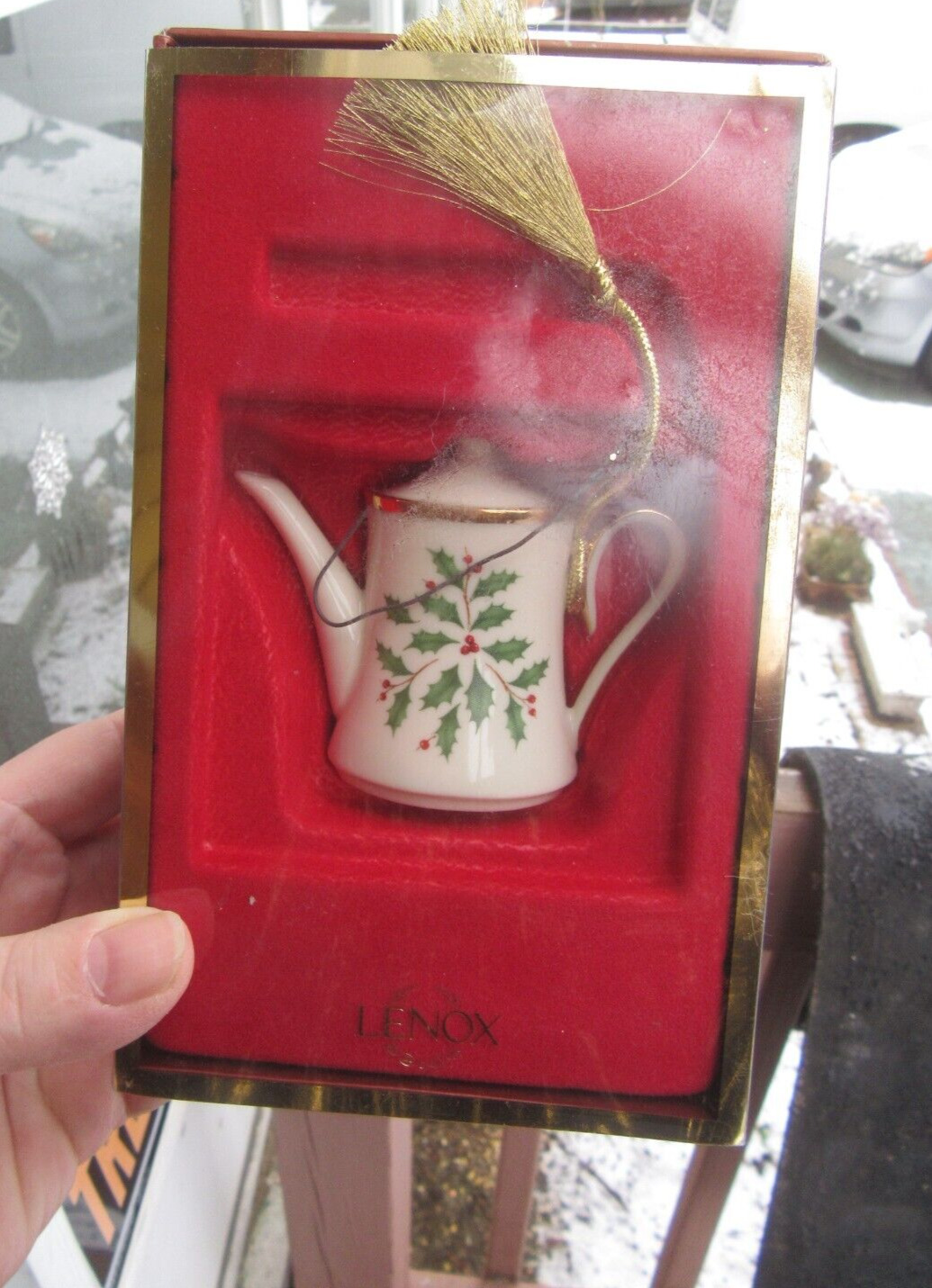 Holiday Coffeepot Lenox Porcelain Ornament - MIB