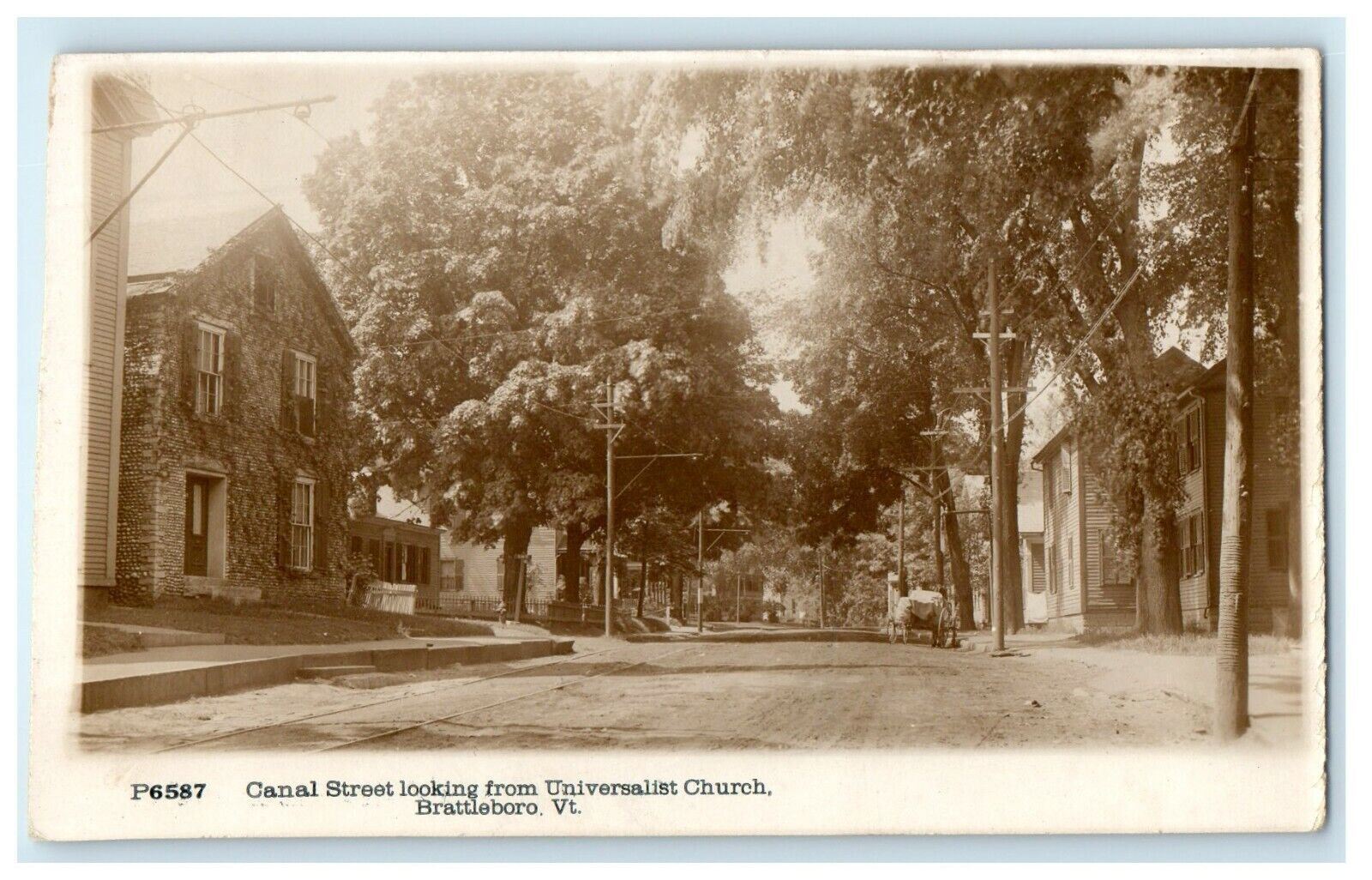 c1910\'s Canal Street Universalist Church Brattleboro VT RPPC Photo Postcard