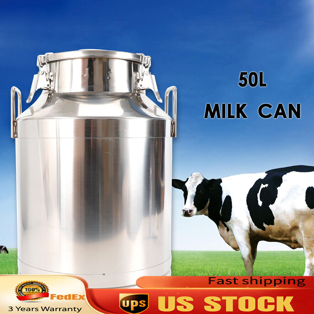 304 Stainless Steel Milk Can 50L 13.25 Gallon Milk Bucket Wine Pail Bucket