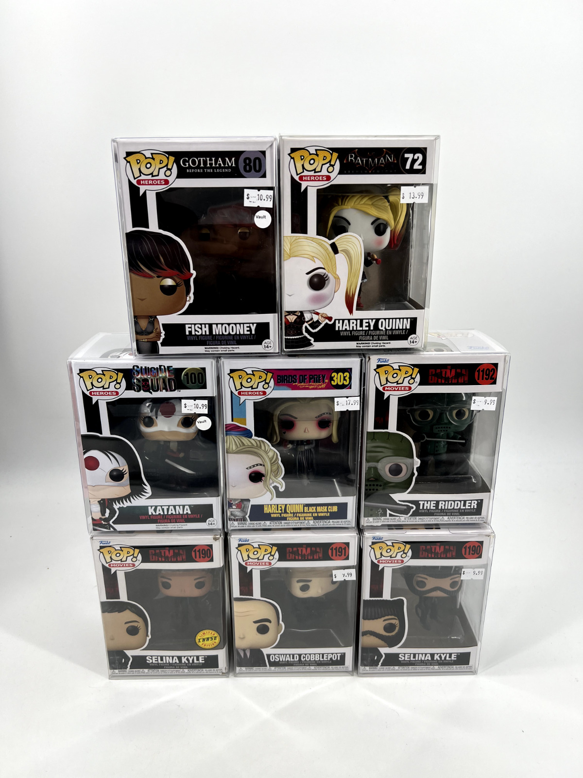 Lot Of 8 - Funko POP Heroes: DC #72 #80 #100 #303 #1190 #1191 #1192 New in Box