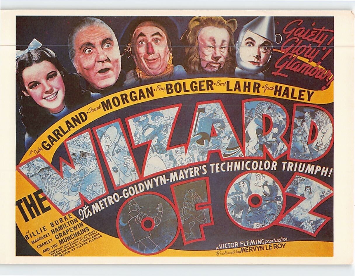 Postcard Wizard Of Oz Film Poster