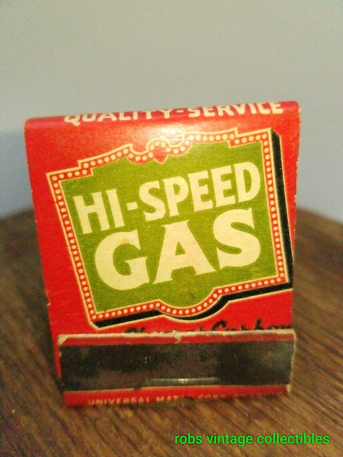 Matchbook Hi-Speed Gas Vintage Automotive Gasoline Advertising 