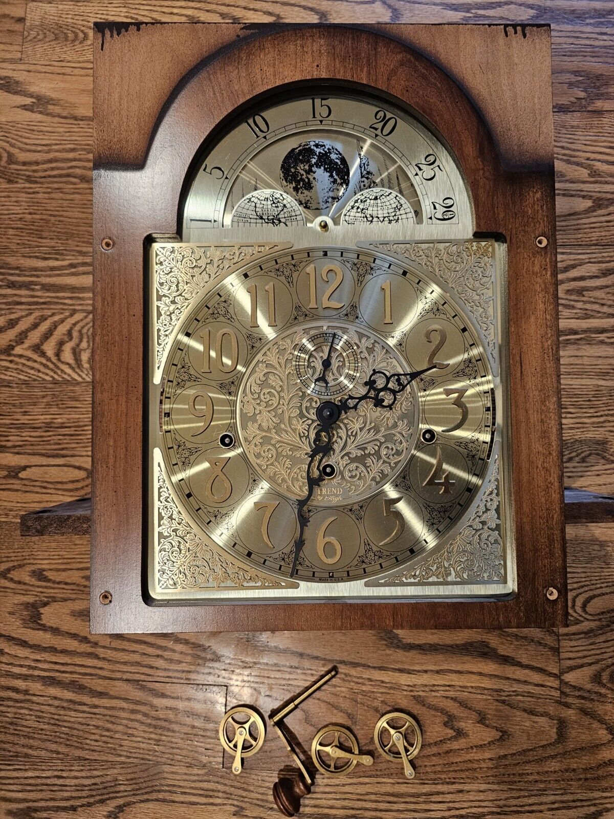 Trend By Sligh Triple Chime Grandfather Clock Dial Kieninger 81K 116cm Movement 
