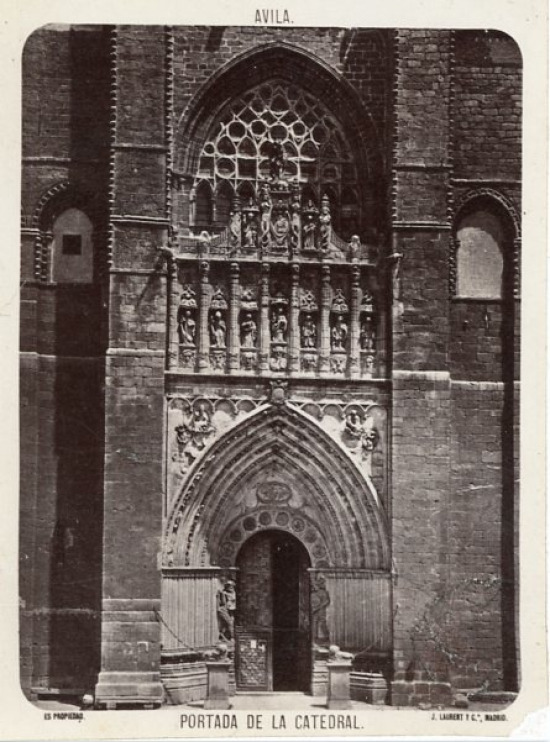 J. Laurent & C.a., Spain, Avila, Vintage Cathedral Cover Albumen Print.