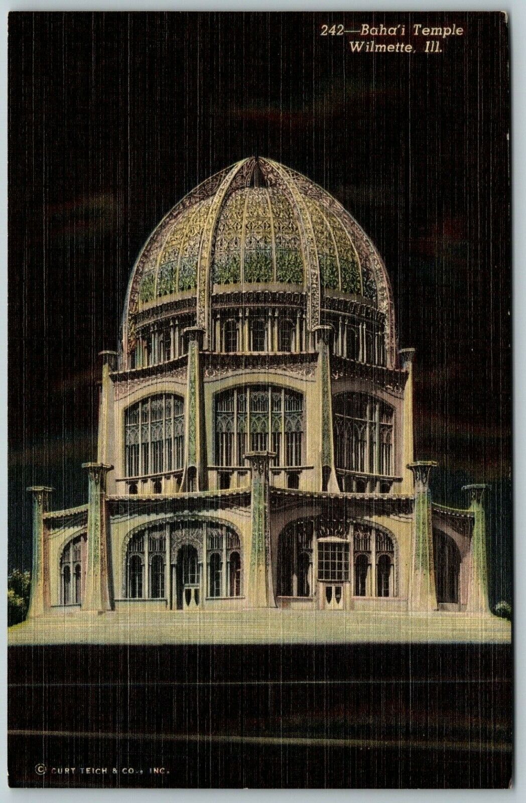 Baha\'i Temple, Wilmette, IL Illinois - Postcard