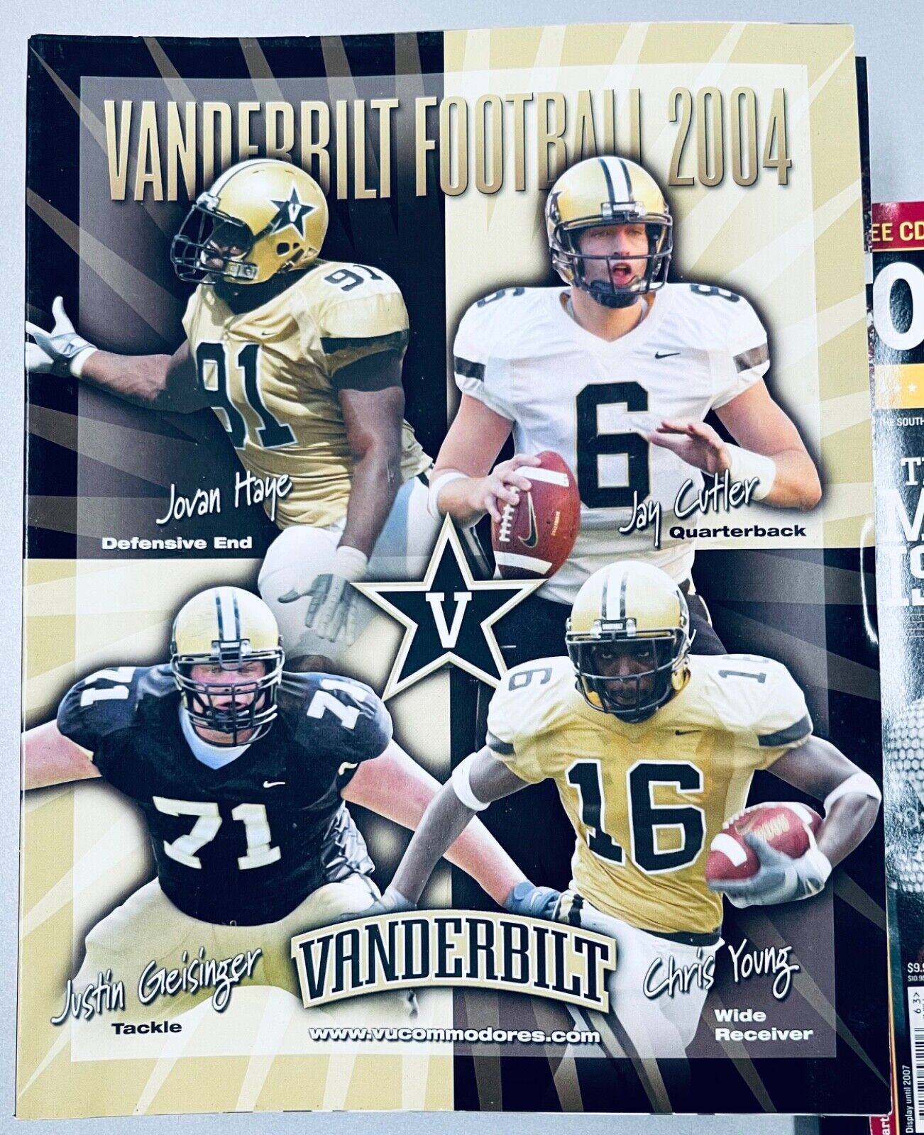 Vanderbilt Commodores football  2004 Media Guide Jay Cutler