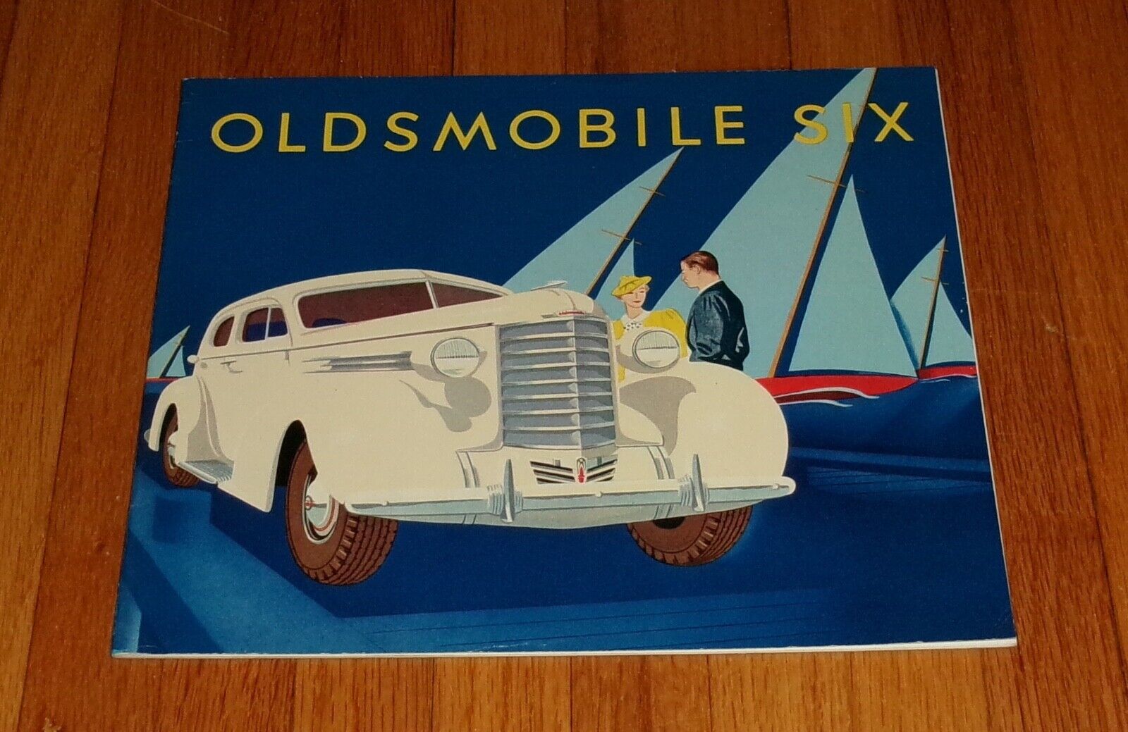 Original 1937 Oldsmobile Six Deluxe Sales Brochure Coupe Sedan Convertible
