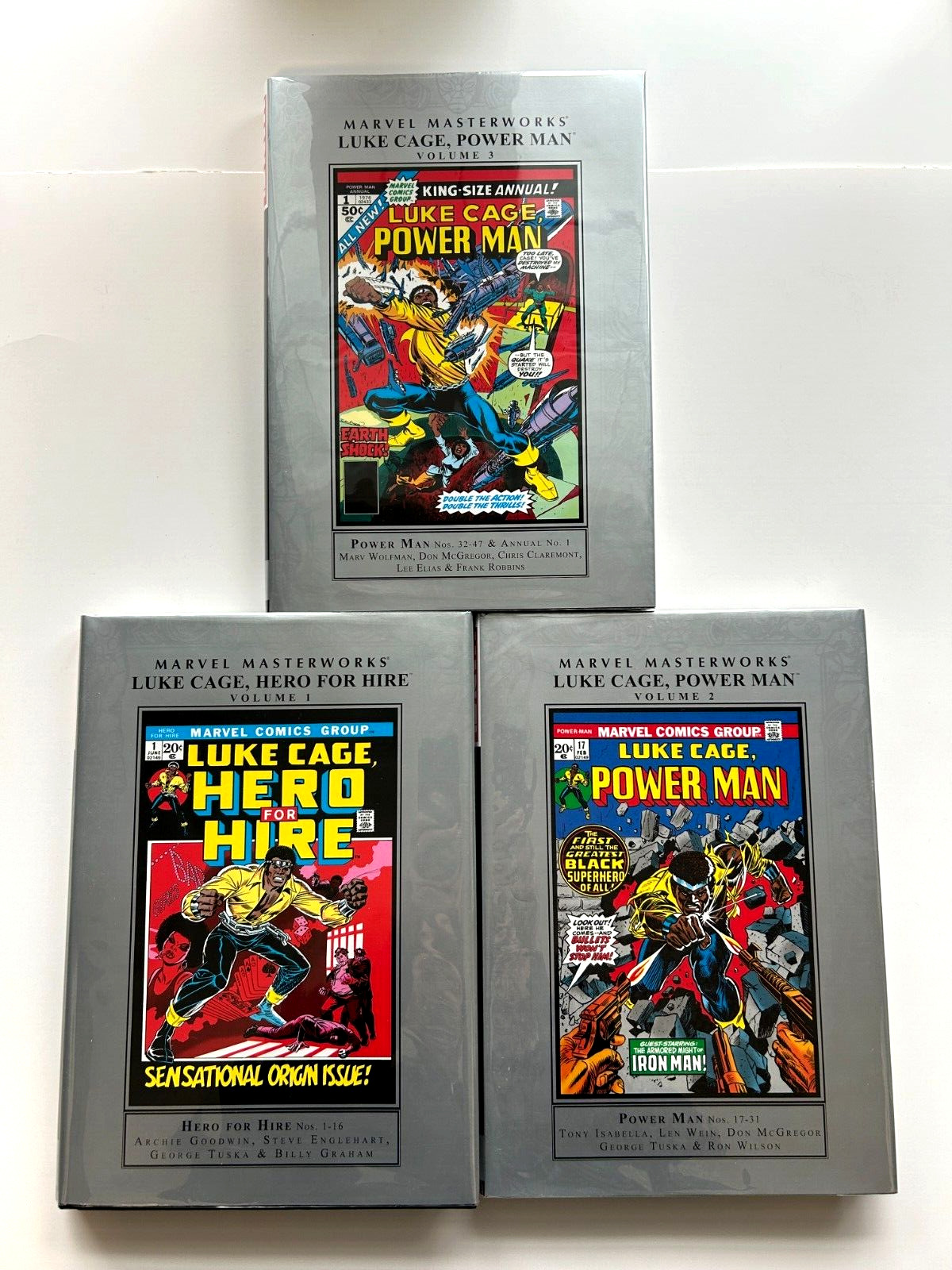 Marvel Masterworks Luke Cage 1 2 3 Hero For Hire Power Man Lot Hardcover NICE HC