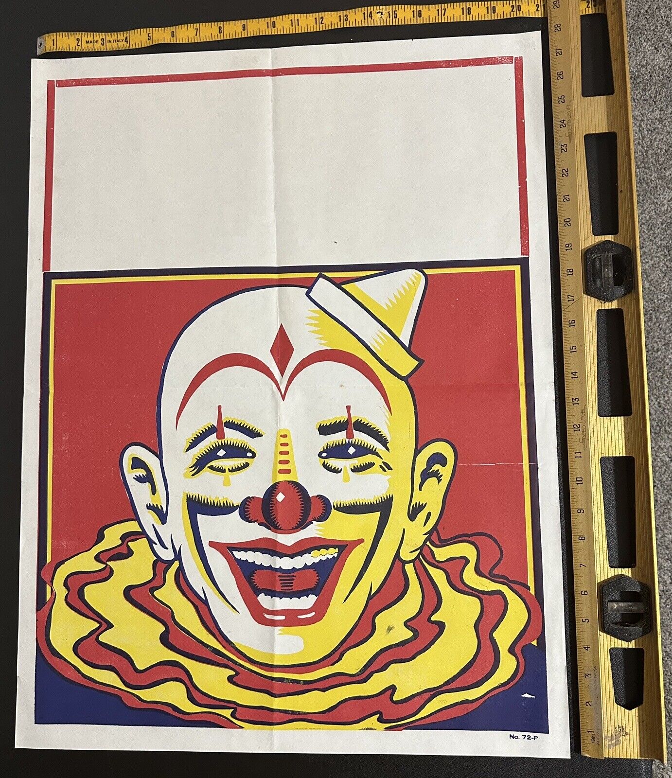Original 28x21 Laughing Clown Circus Poster 