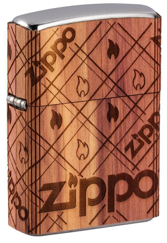 Zippo Windproof Woodchuck Wrap Lighter With Engraved Logos, 49331, New In Box