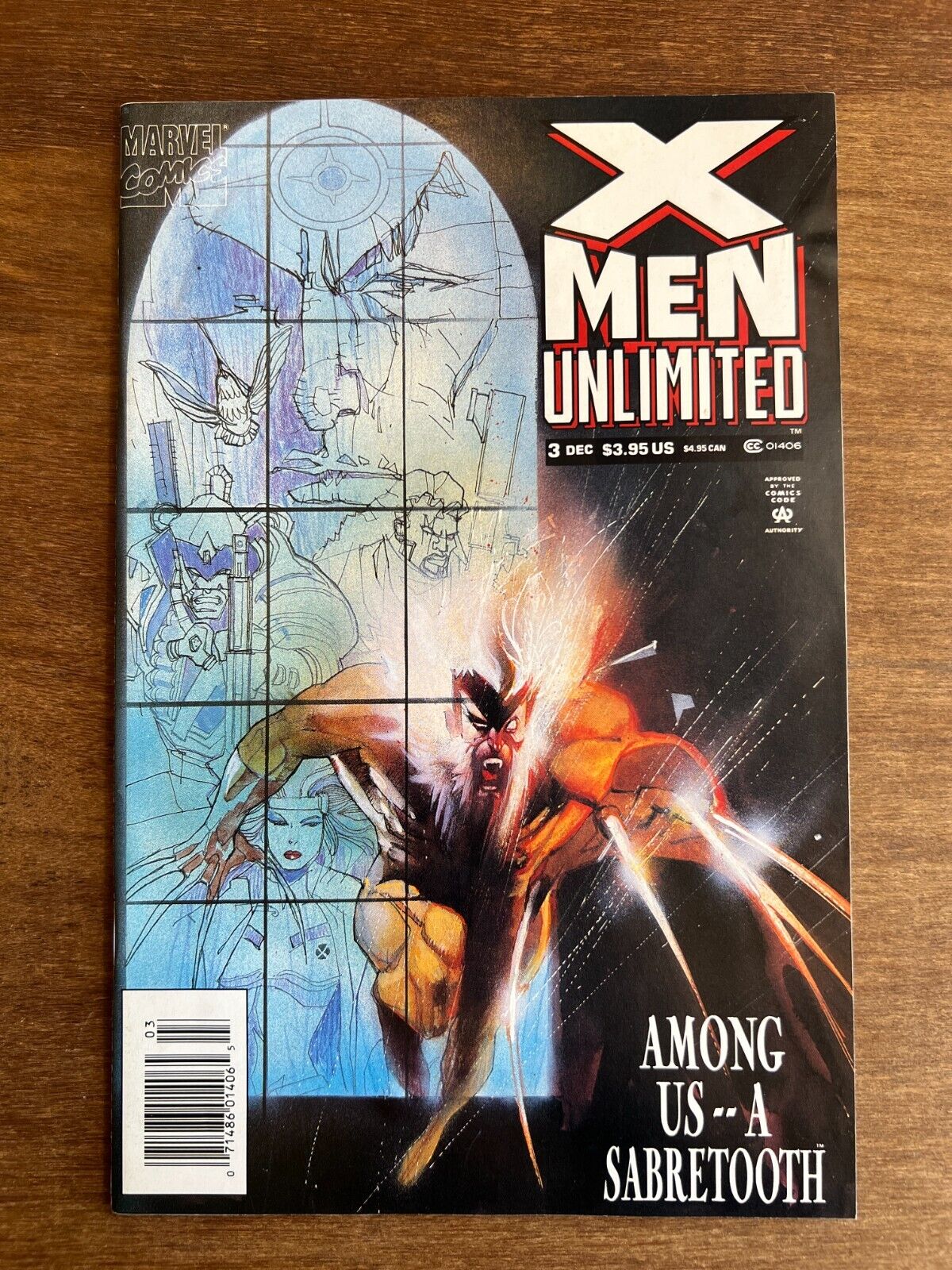 X-Men Unlimited 3 Marvel ComicsX-Men \'97  Newsstand Variant Sabretooth 1993