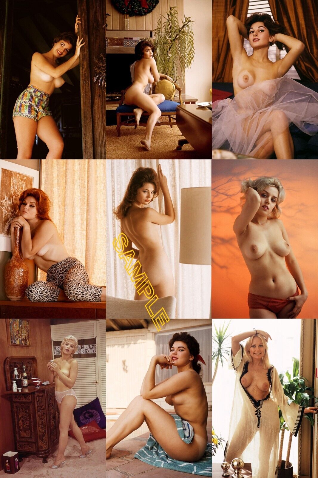 Set Of 9 Photos Playboy Playmates 1960 Nudes, Photo