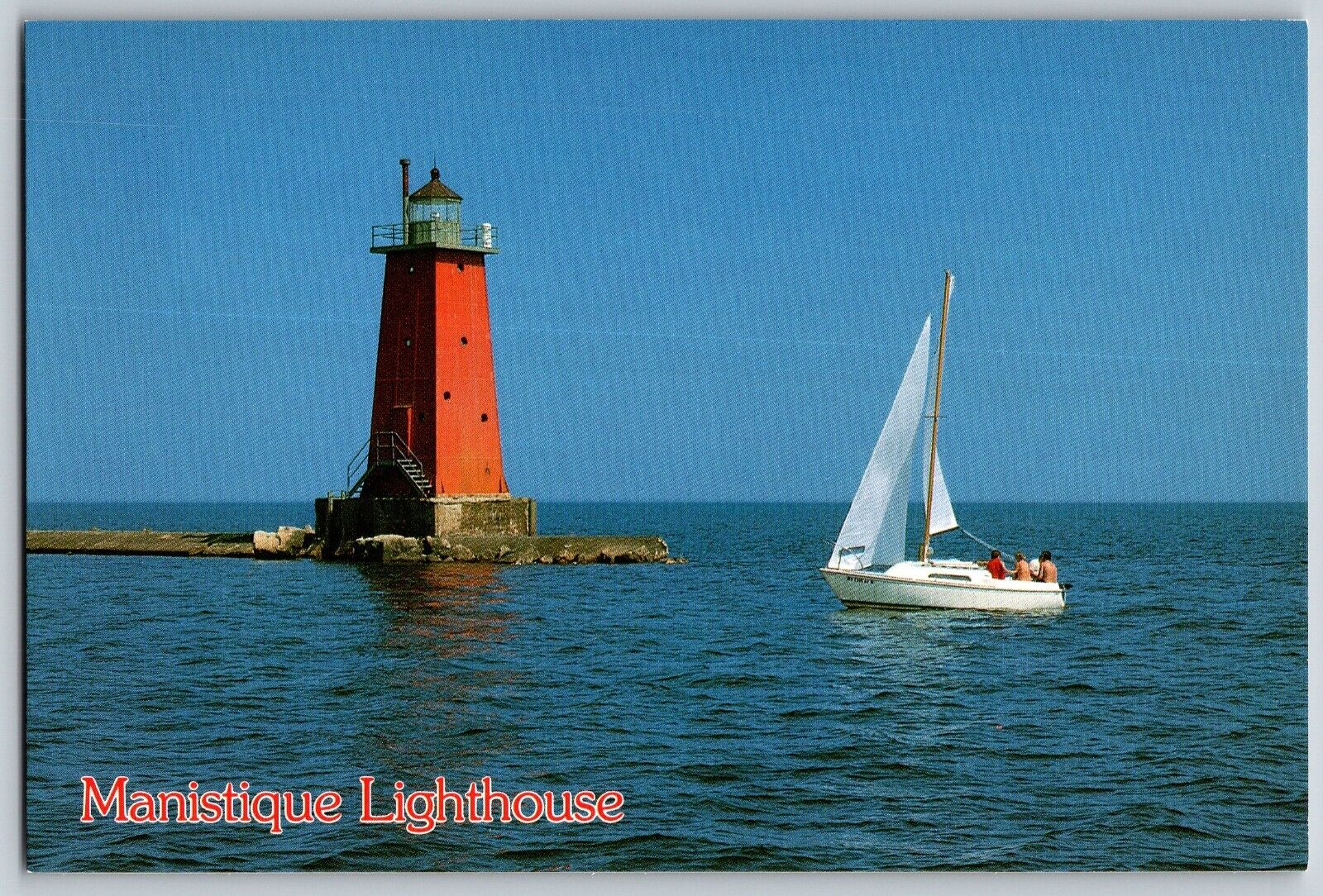 Manistique, Michigan - Manistique Lighthouse - Vintage Postcard 4x6 - Unposted