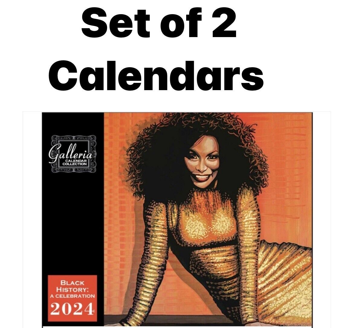 Set Of TWO 2024 Black History Wall Calendar Black History Theme