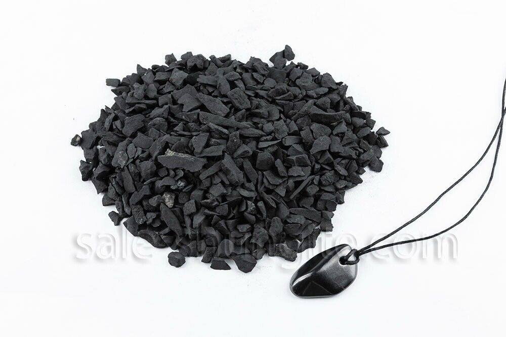 Shungite for water stone for natural water 1,1 lb 0,5kg Detox +free pendant