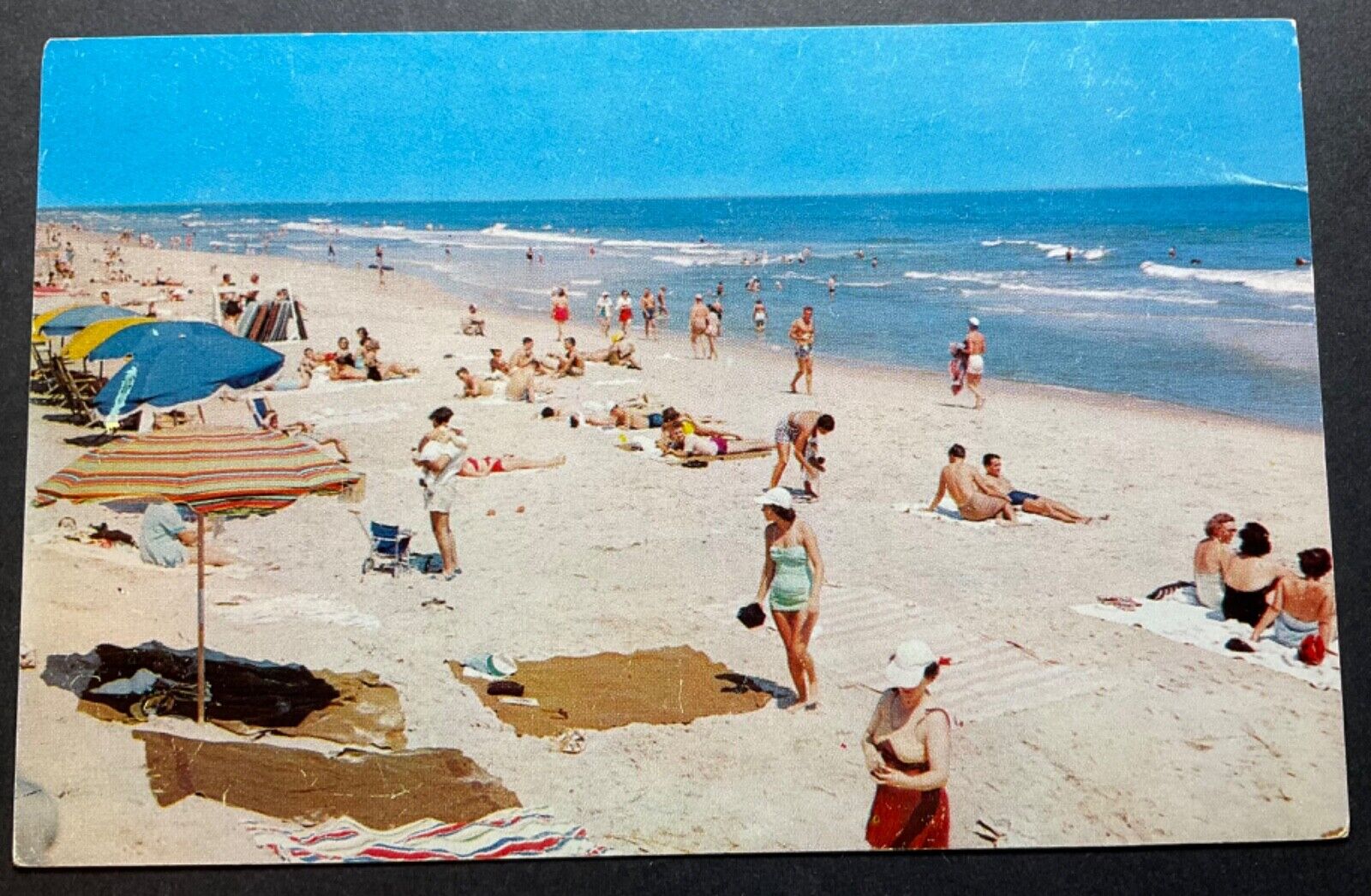 Padre Island Texas TX Postcard one of the finest resorts beaches in the nation