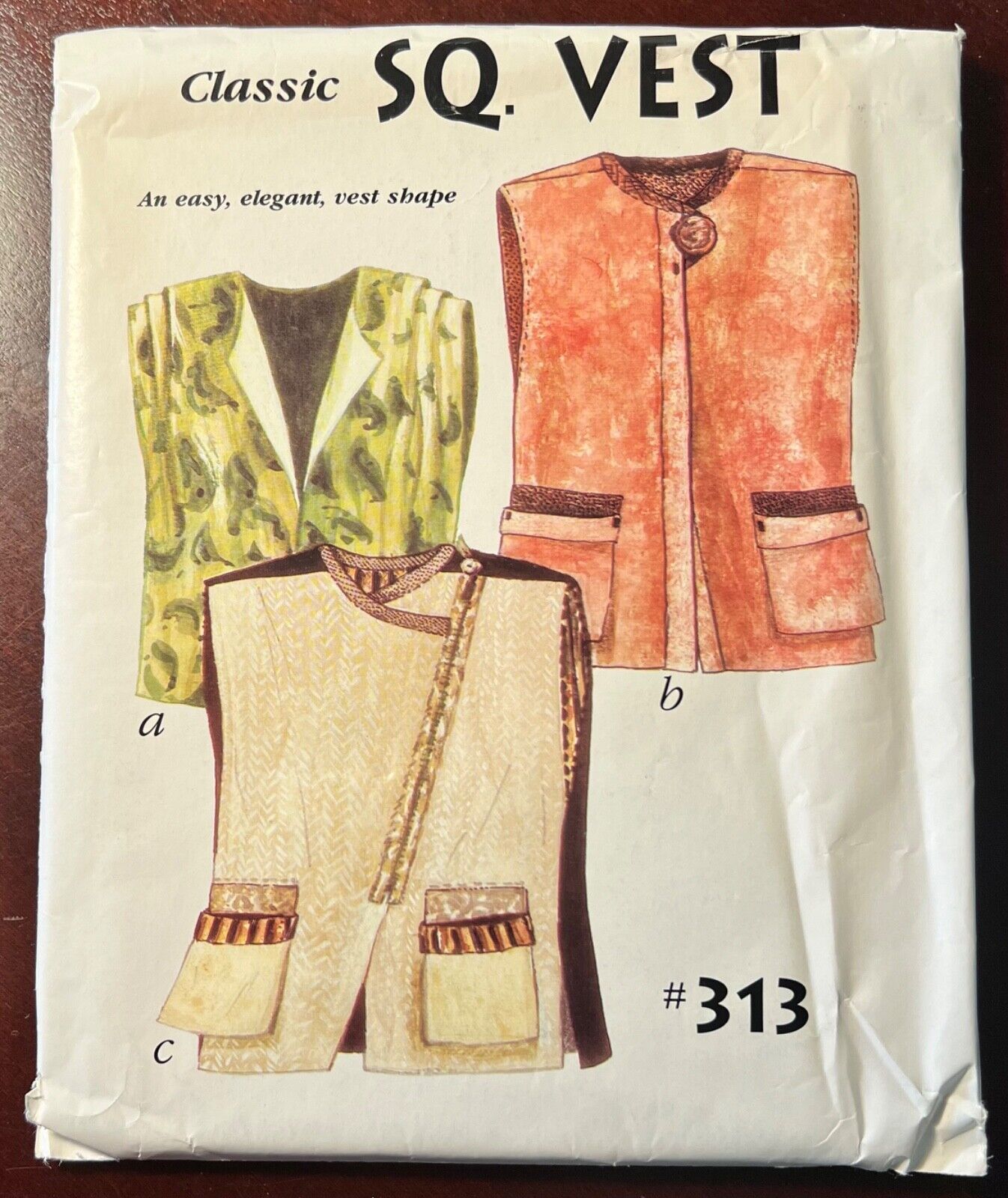 VTG 90\'s Diane Ericson Design & Sew #313 Classic SQ. Vest Pattern Sz 4-22 UNCUT