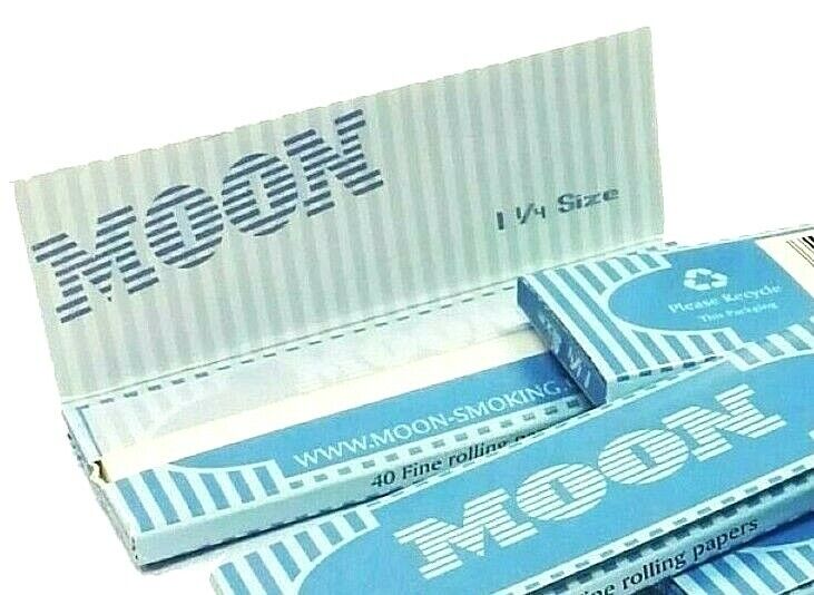 Moon Rolling Papers Blue Rice 1 1/4 Per Pack Pricing *USA Shipped*