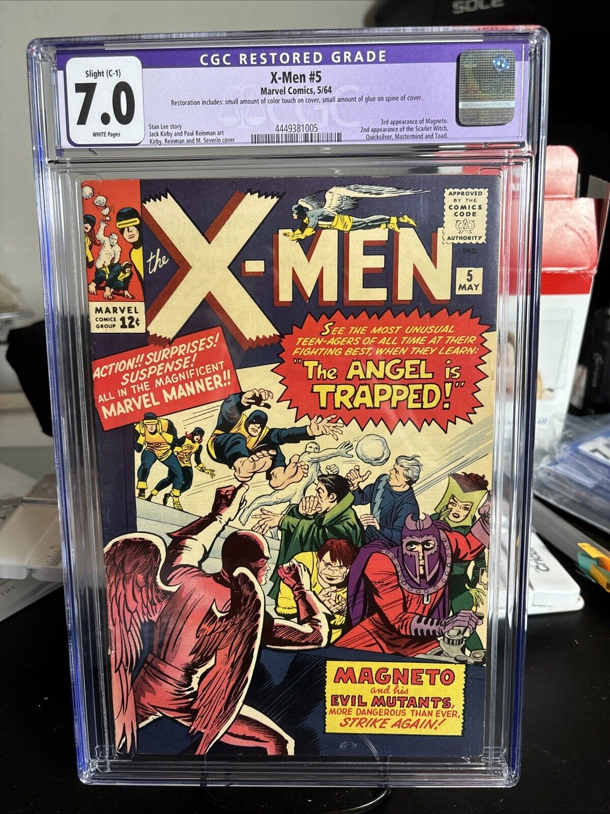 X-Men #5 CGC 7.0 Marvel 1964 3rd App of Magneto & 2nd Scarlet Witch RESTORED