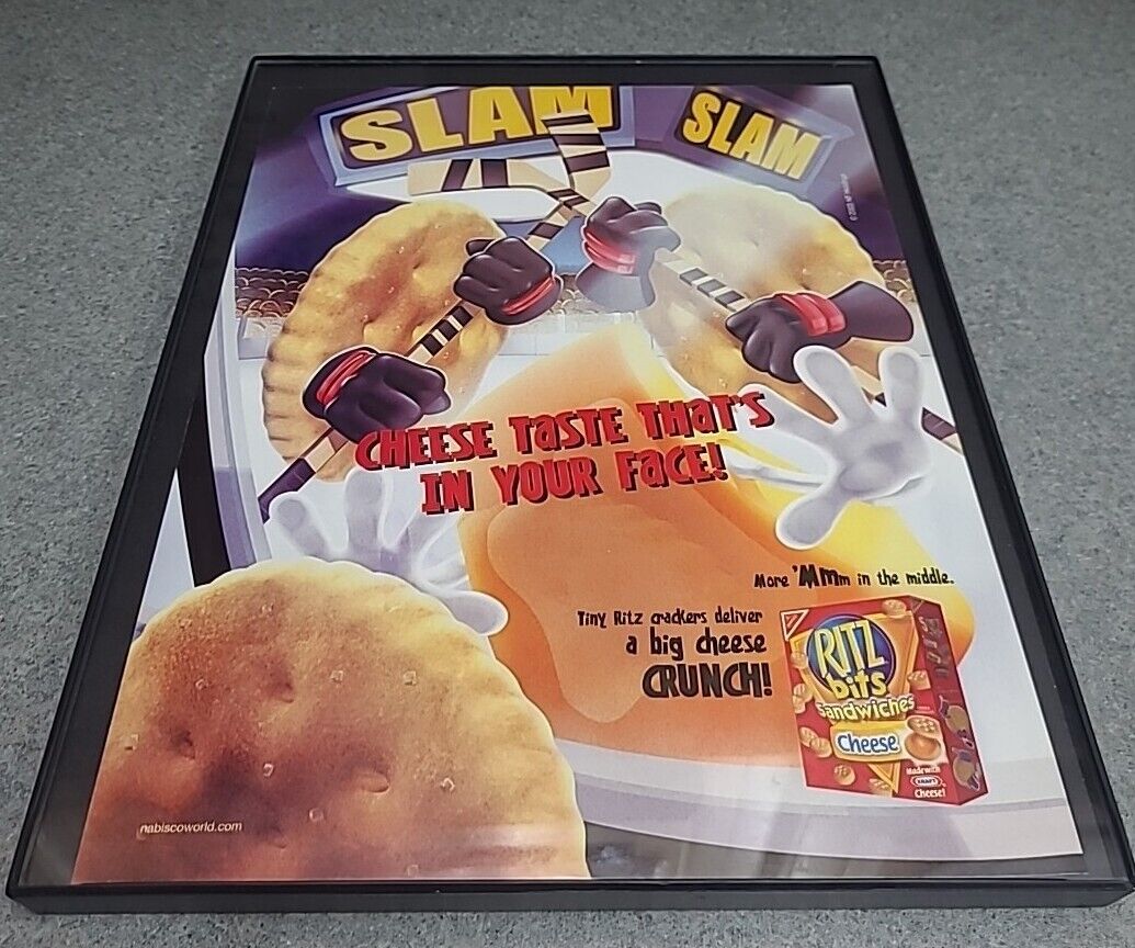 Nabisco Ritz Bits Cheese Sandwiches 2003 Print Ad Framed 8.5x11 