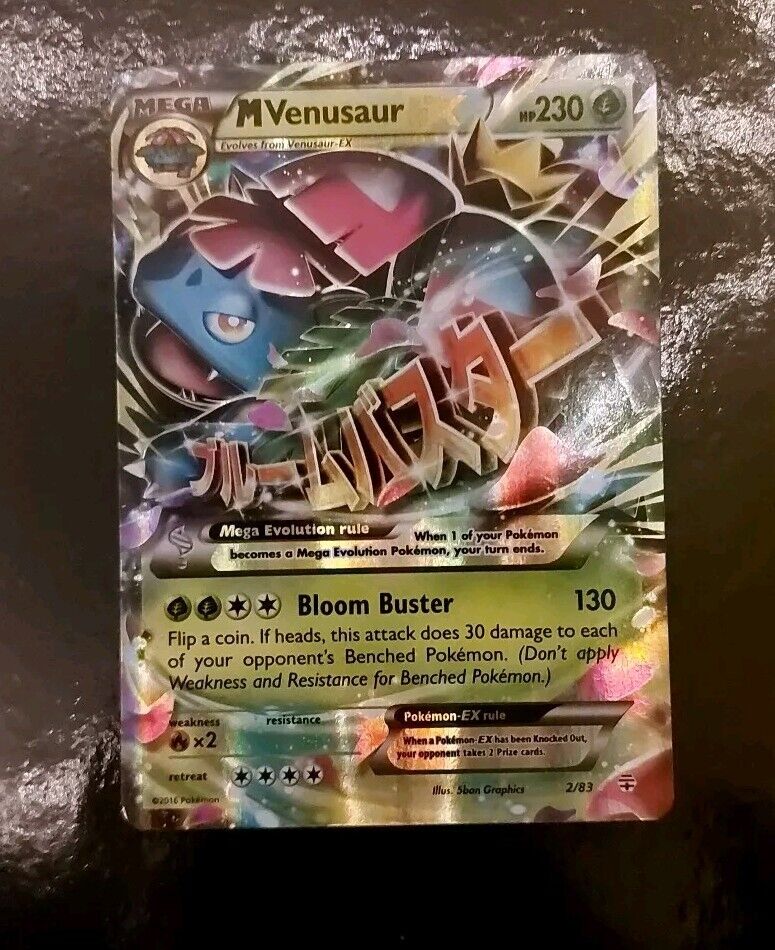Pokemon Card - Mega M Venusaur EX - 2/83 - Generations