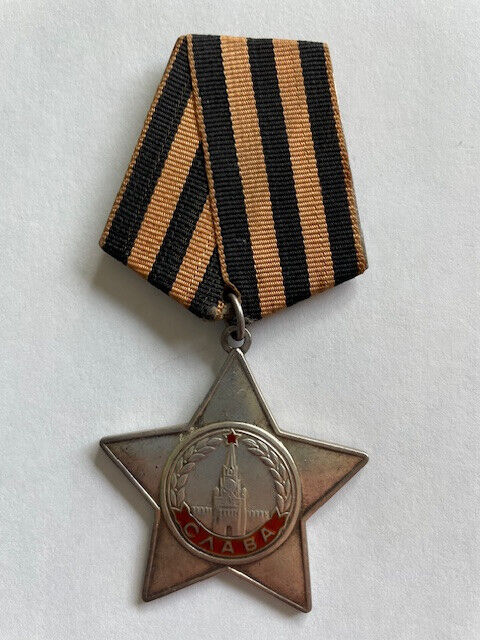 Soviet ORDER of Glory 3-rd Grade,  S/N 742961 with Award Book