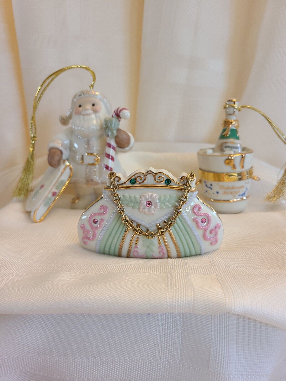 Lenox Porcelain Christmas Ornaments- Pre-owned, MINT