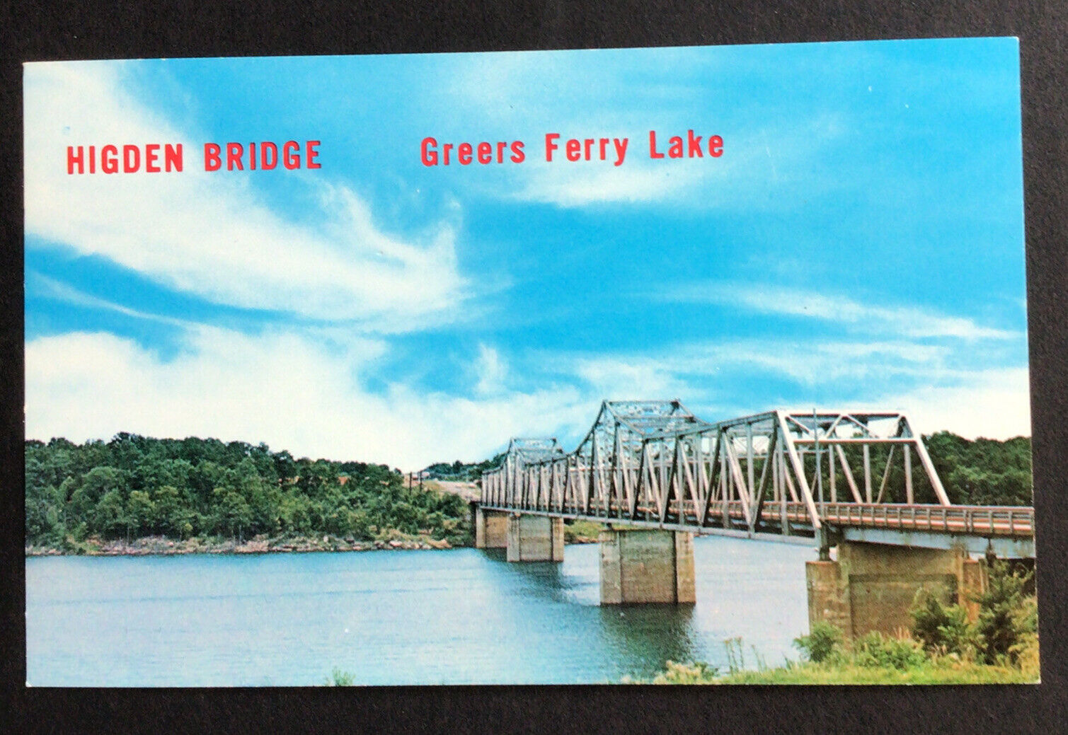 postcard Arkansas Higden Bridge Greers Ferry Lake