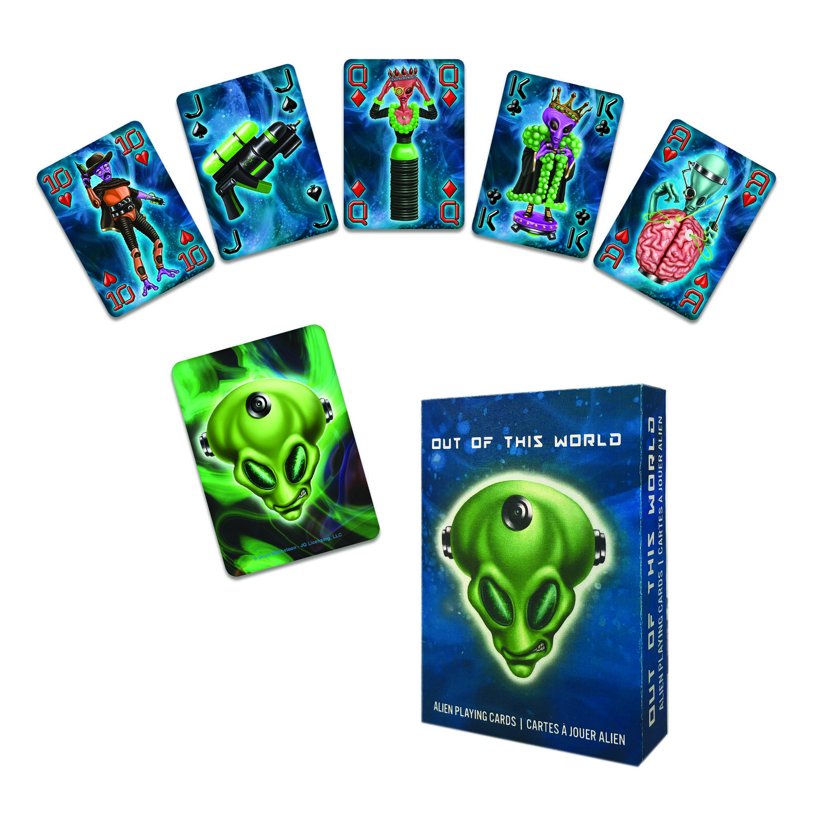 Rivers Edge Products Playing Cards, 1 Deck of Themed Cards, Aliens Cards