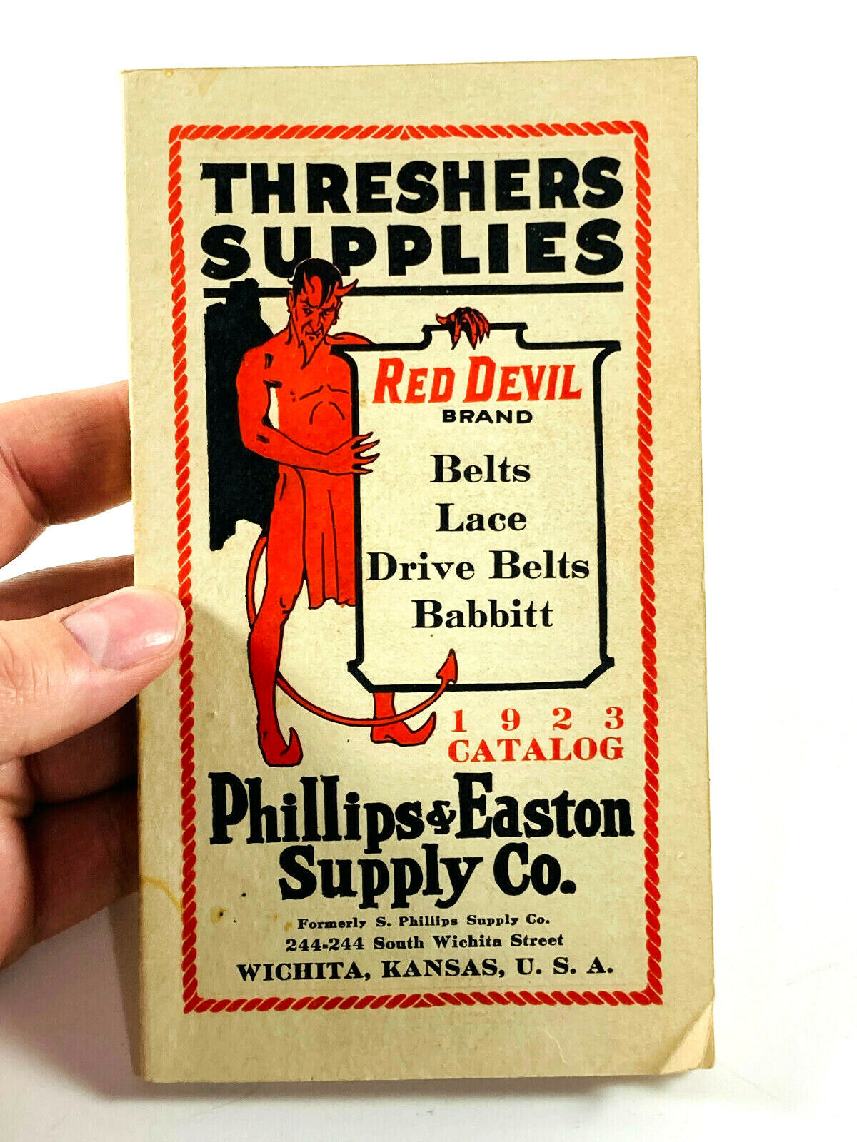 RARE 1923 Red Devil Brand Thresher Supplies Phillips Easton Wichita Kansas KS