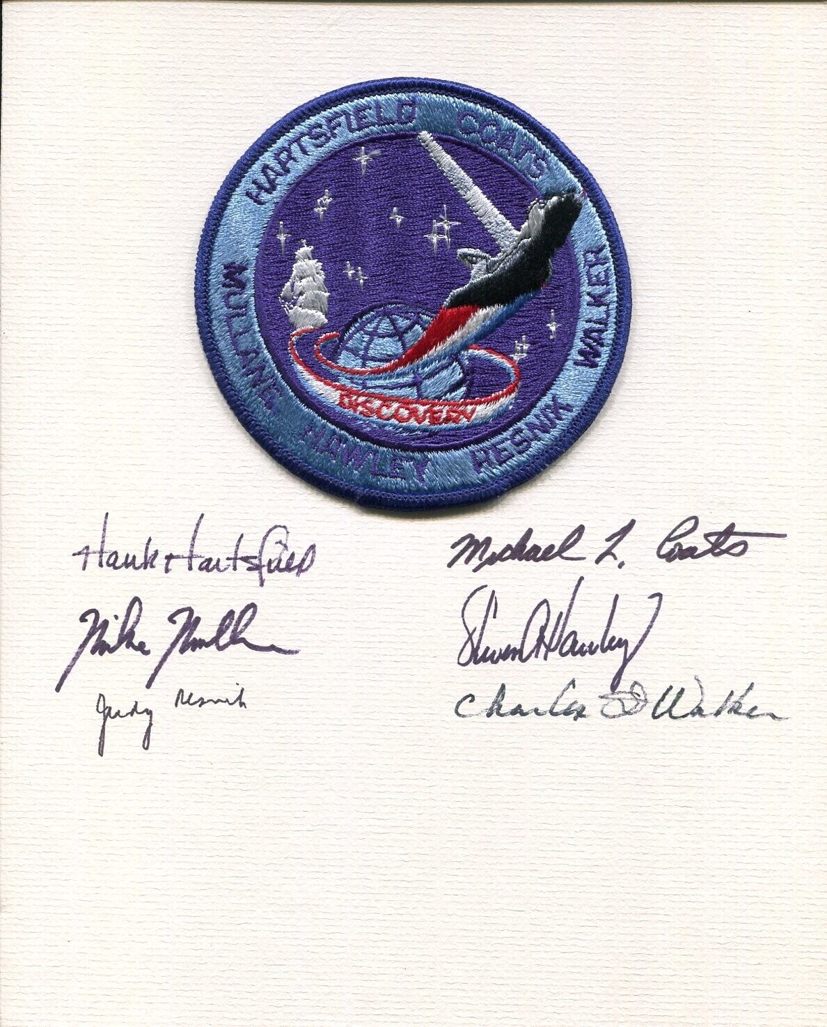 Judith Resnik Henry Hartsfield Michael Coats & 3 NASA STS-41-D Signed Autograph