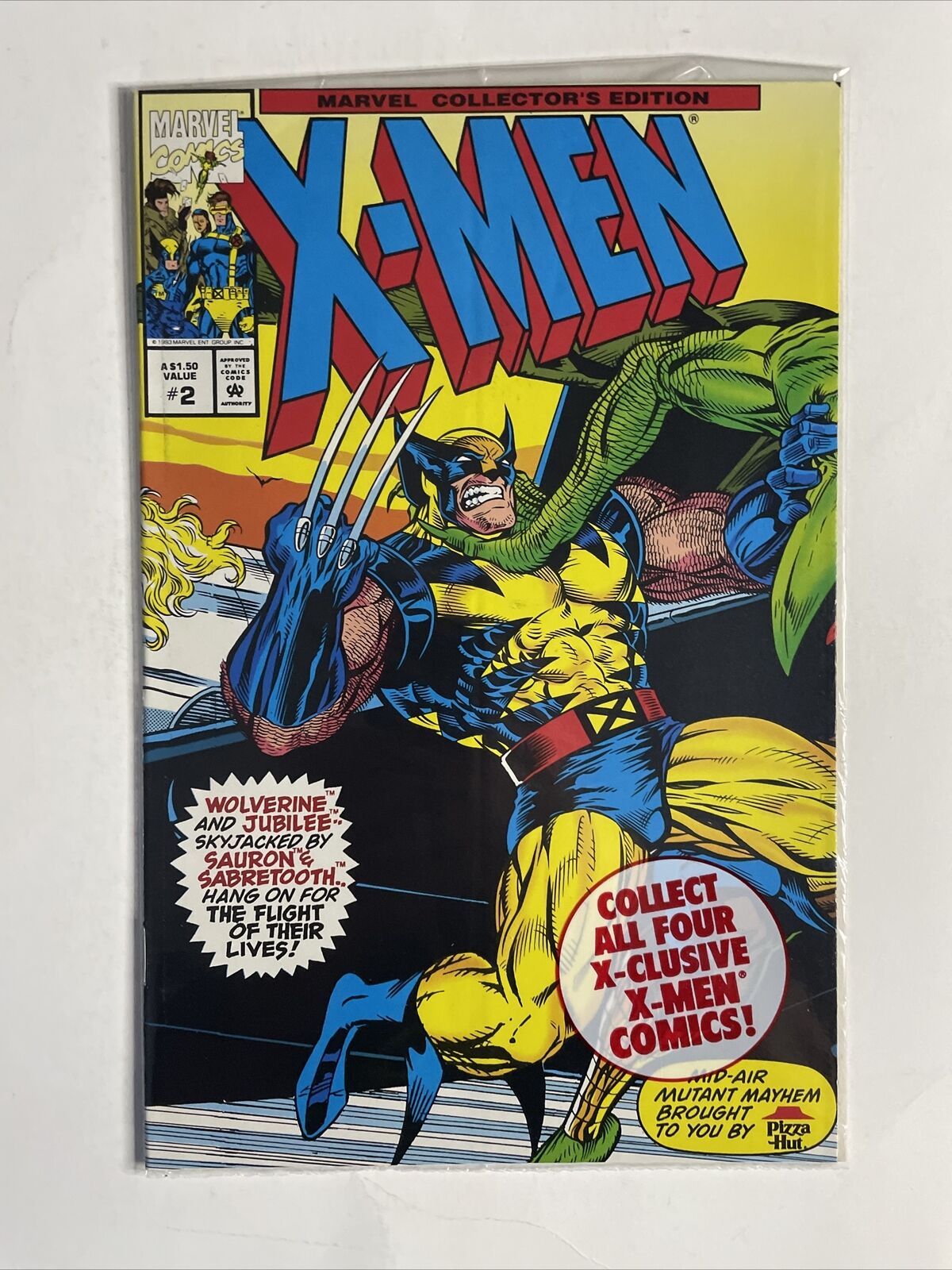 X-Men #2 (1993) 9.4 NM Marvel Pizza Hut Special Rare Sealed Wolverine Jubilee