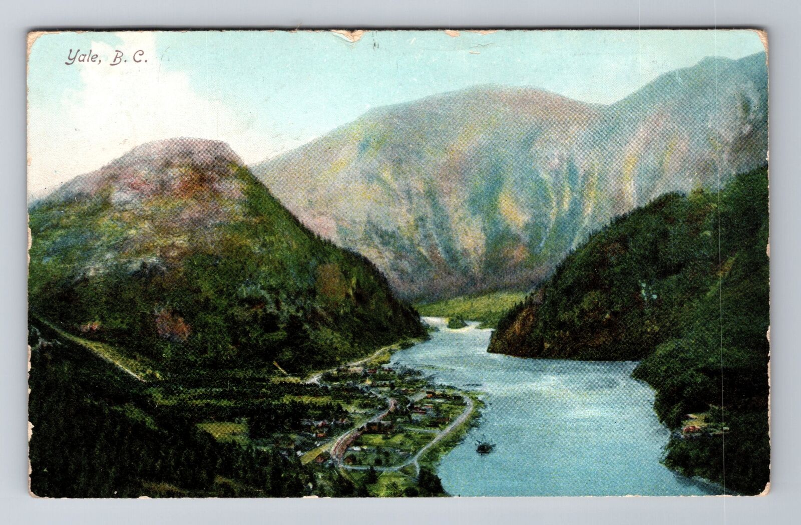 Yale BC-British Columbia Canada, Scenic View, Antique, Vintage Postcard