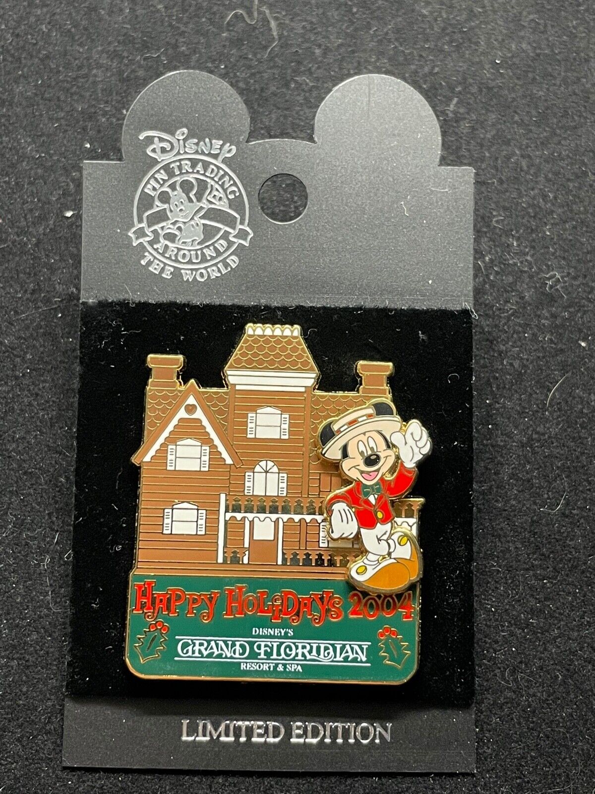 Disney Pin - WDW - Happy Holidays 2004 Grand Floridian Mickey Mouse LE 35480