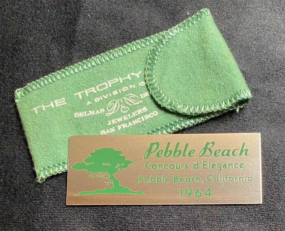 RARE 1964 14th Pebble Beach Concours Dash Plaque Lone Cypress