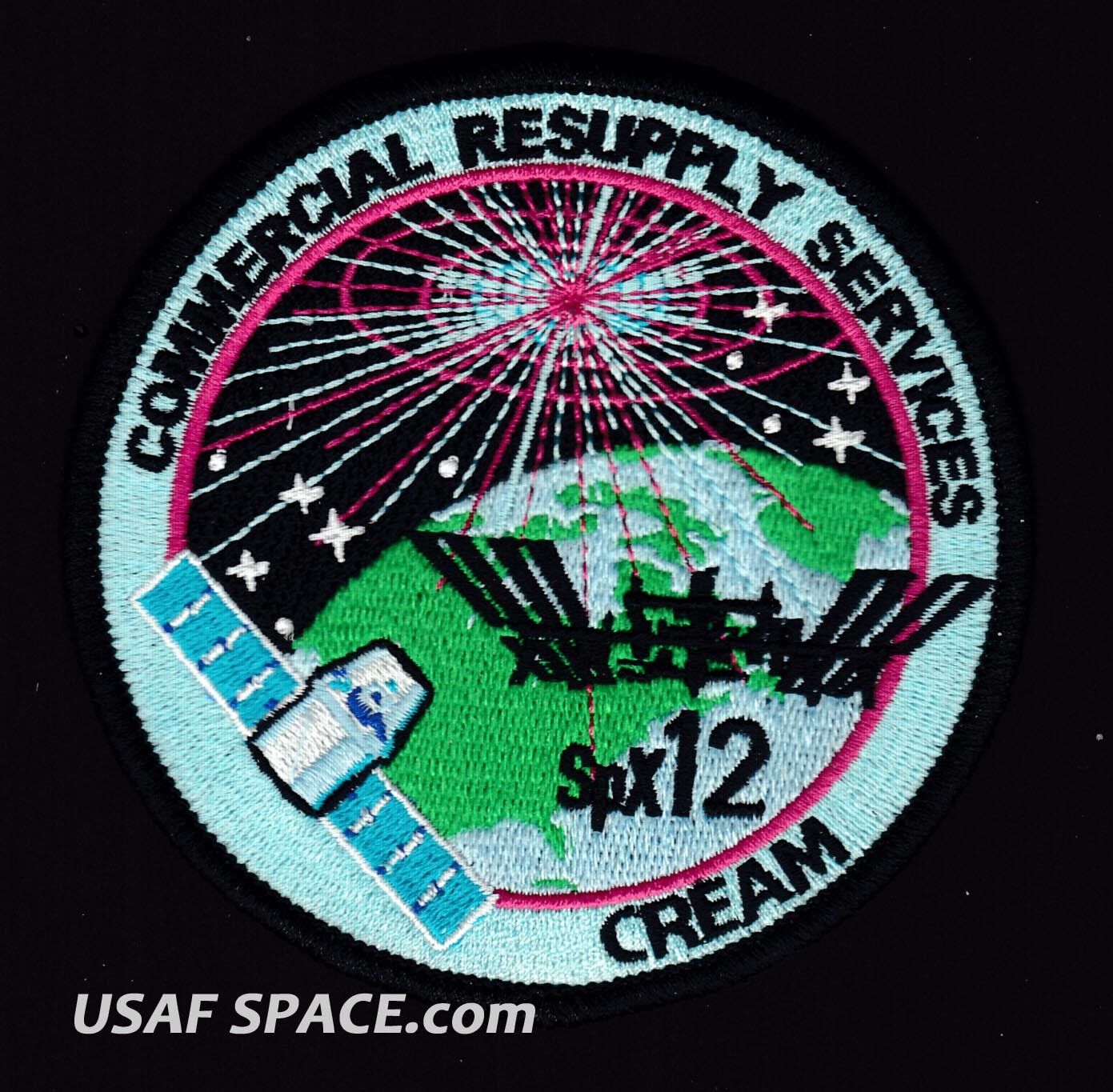 Authentic SPX-12 - SPACEX CRS-12 NASA COMMERCIAL ISS RESUPPLY A-B Emblem PATCH