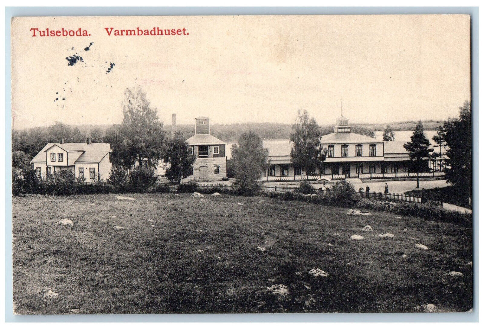 Tulseboda Sweden Postcard The Thermal Bath House 1909 Antique Posted