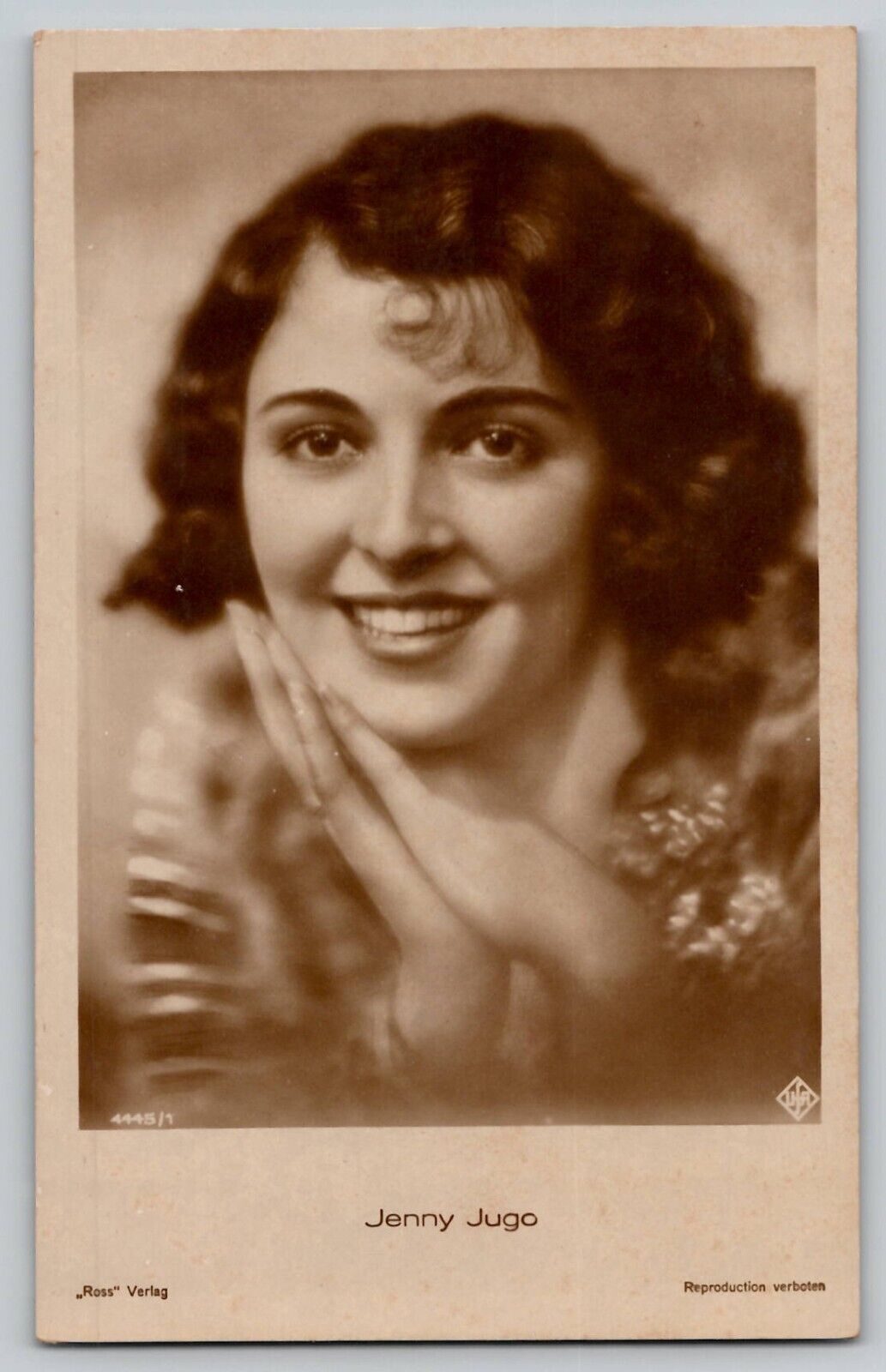 1920s Silent Film Actress Jenny Jugo Vintage RPPC Postcard by Ross Verlag 4445/1
