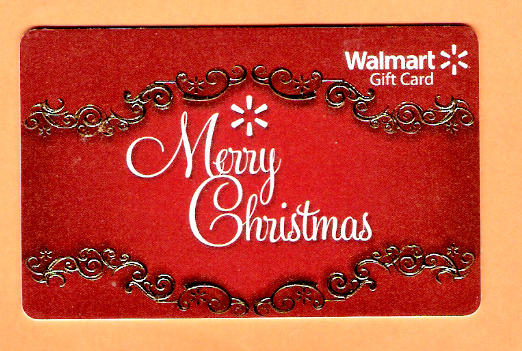 Collectible Walmart Gift Card - Red Merry Christmas - No Cash Value - FD23501