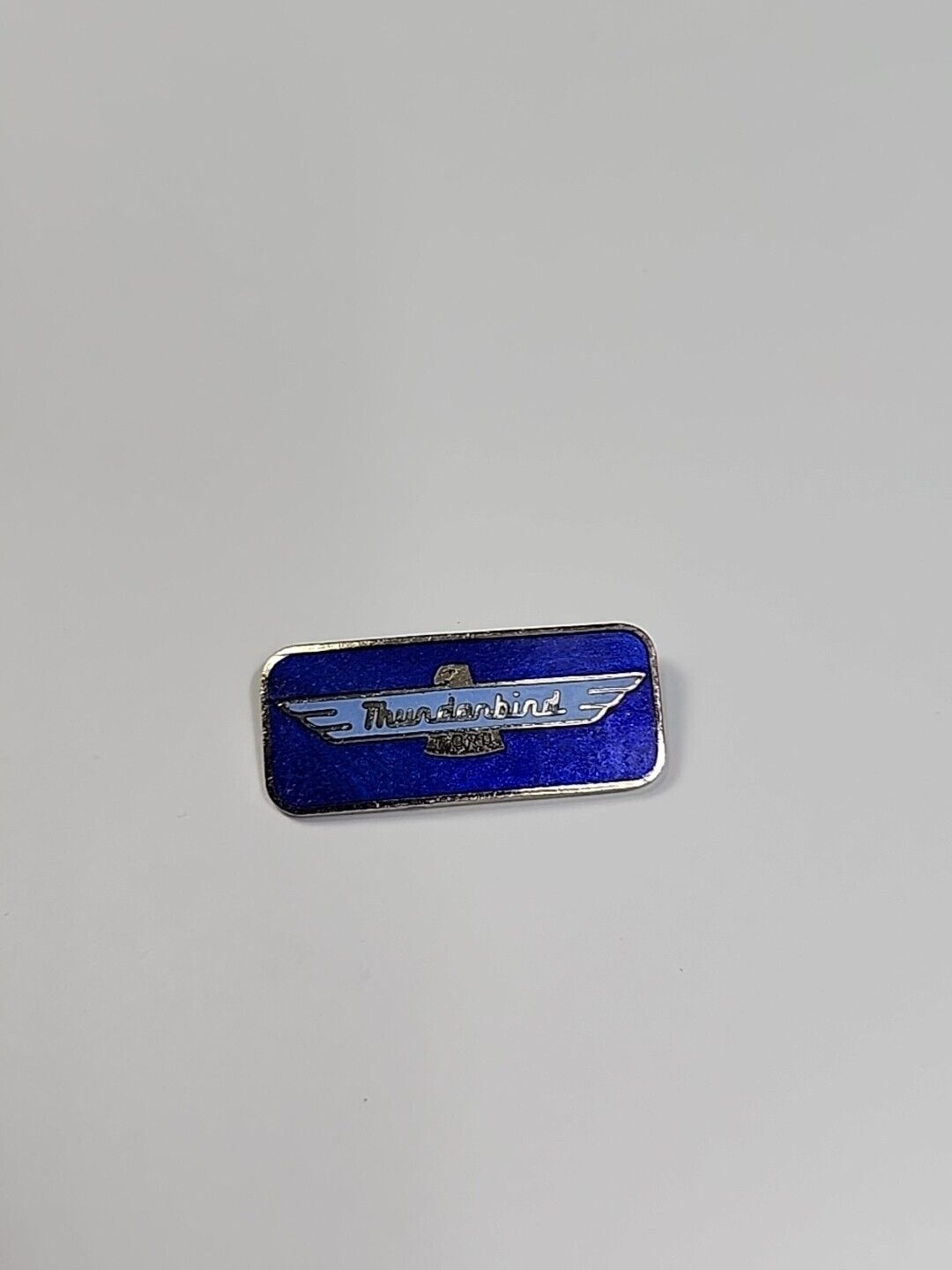 Ford Thunderbird Logo Lapel Pin Shades of Blue & Silver Colors RARE