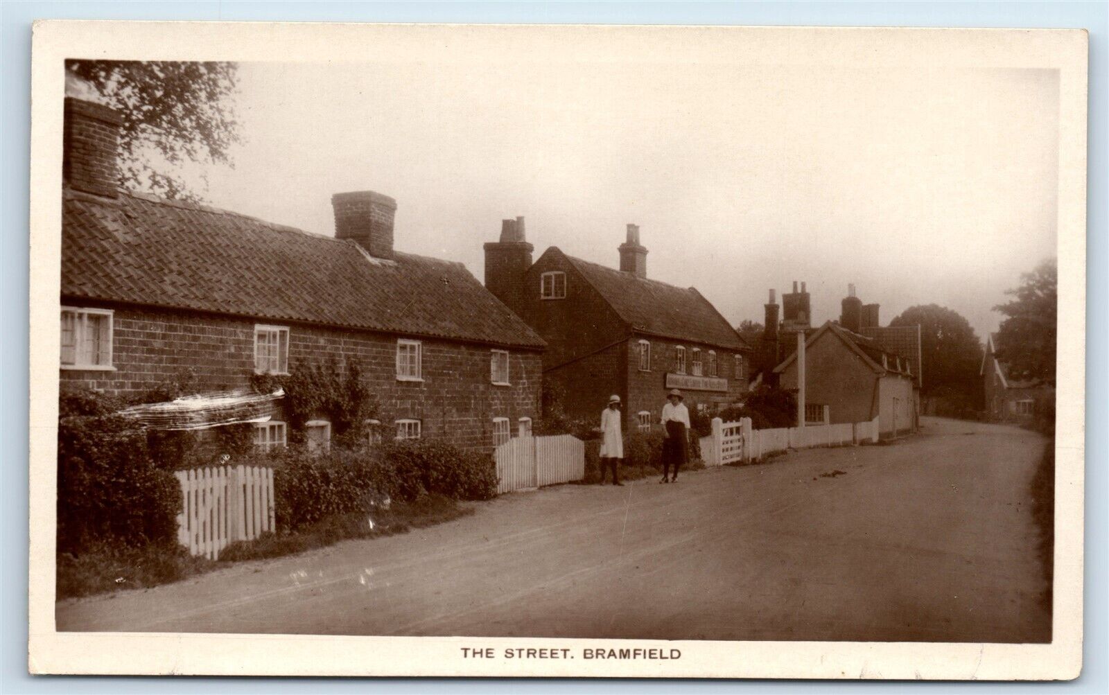 Postcard The Street, Bramfield RPPC H175