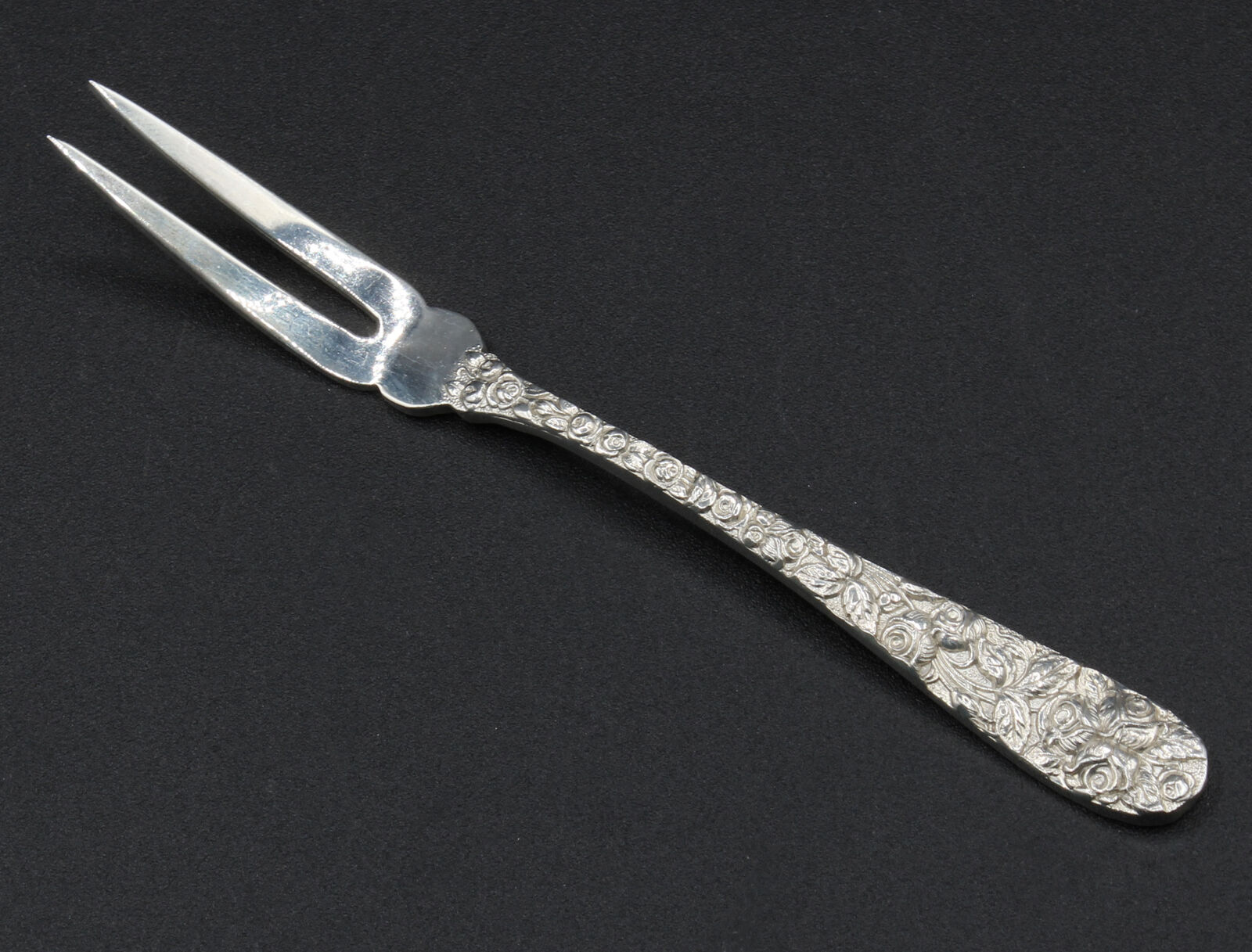 Vintage Baltimore Rose by Schofield Sterling Silver Pickle Fork No Mono