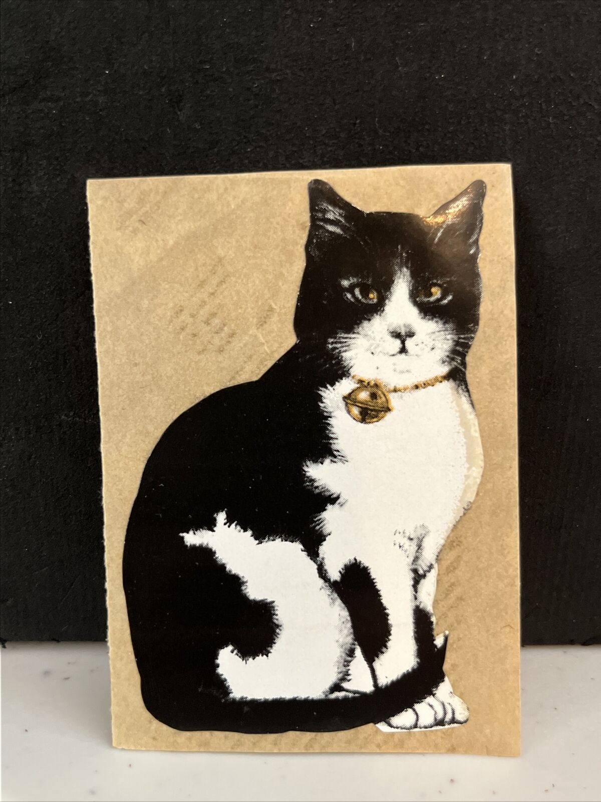 Vintage 80’s Black & White CAT Sticker - Rare